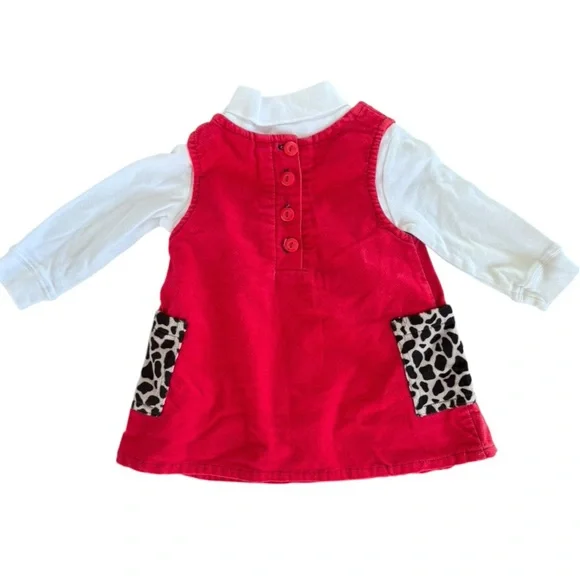 Y2K Minnie Mouse Red Safari Dress & Turtleneck Bodysuit - Picture 6 of 8
